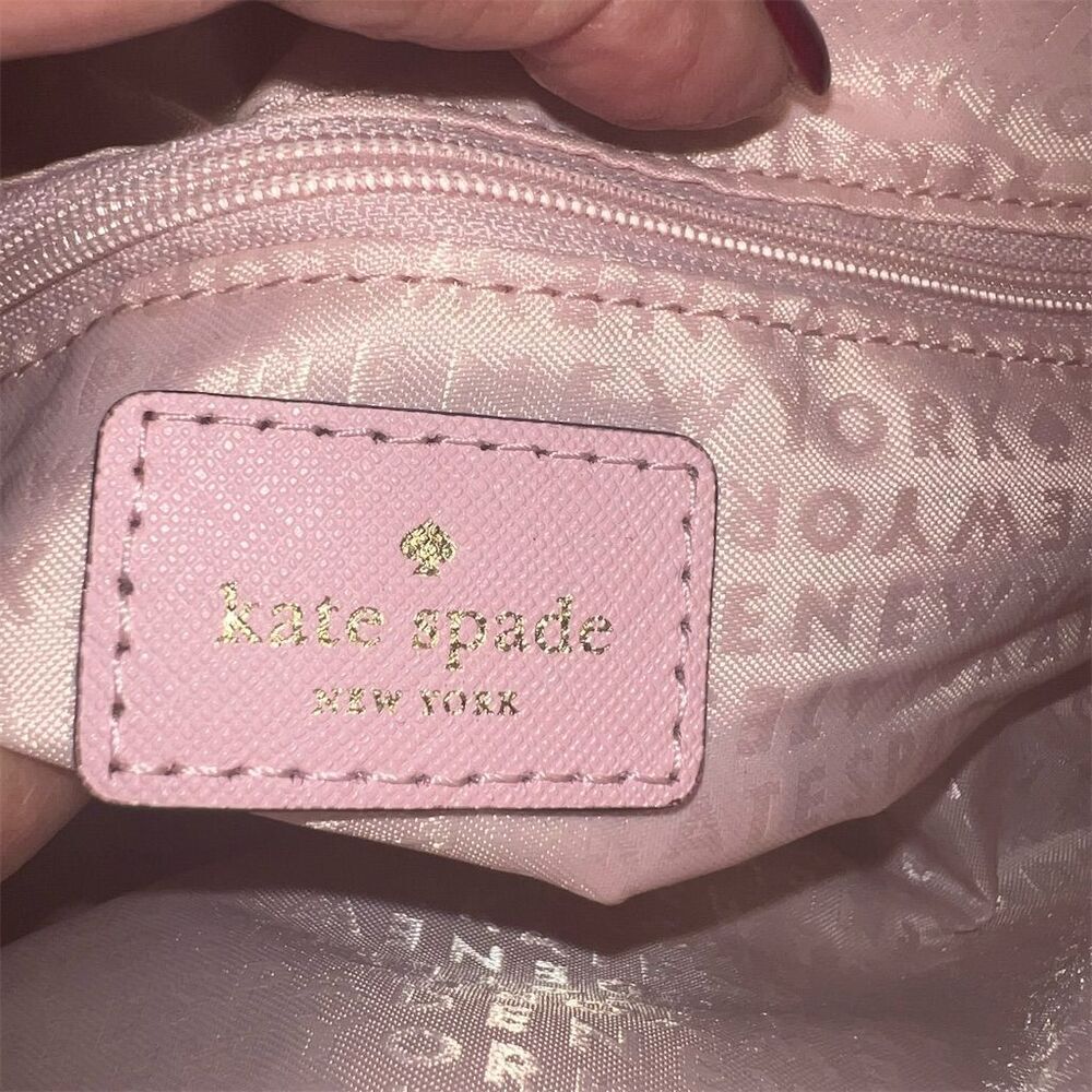 Kate Spade Pink Saffiano Leather Crossbody Bag Adjustable Strap - Picture 11 of 11